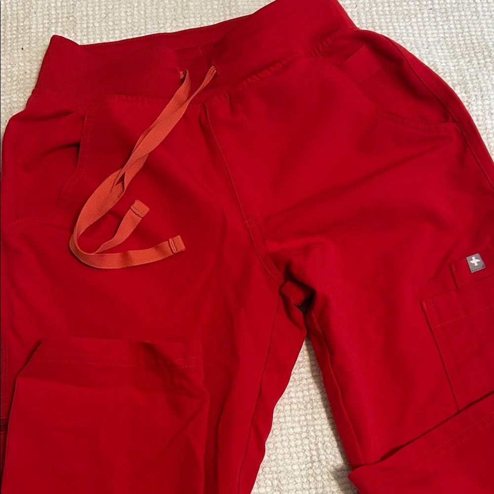 Figs Red Scrub Pants